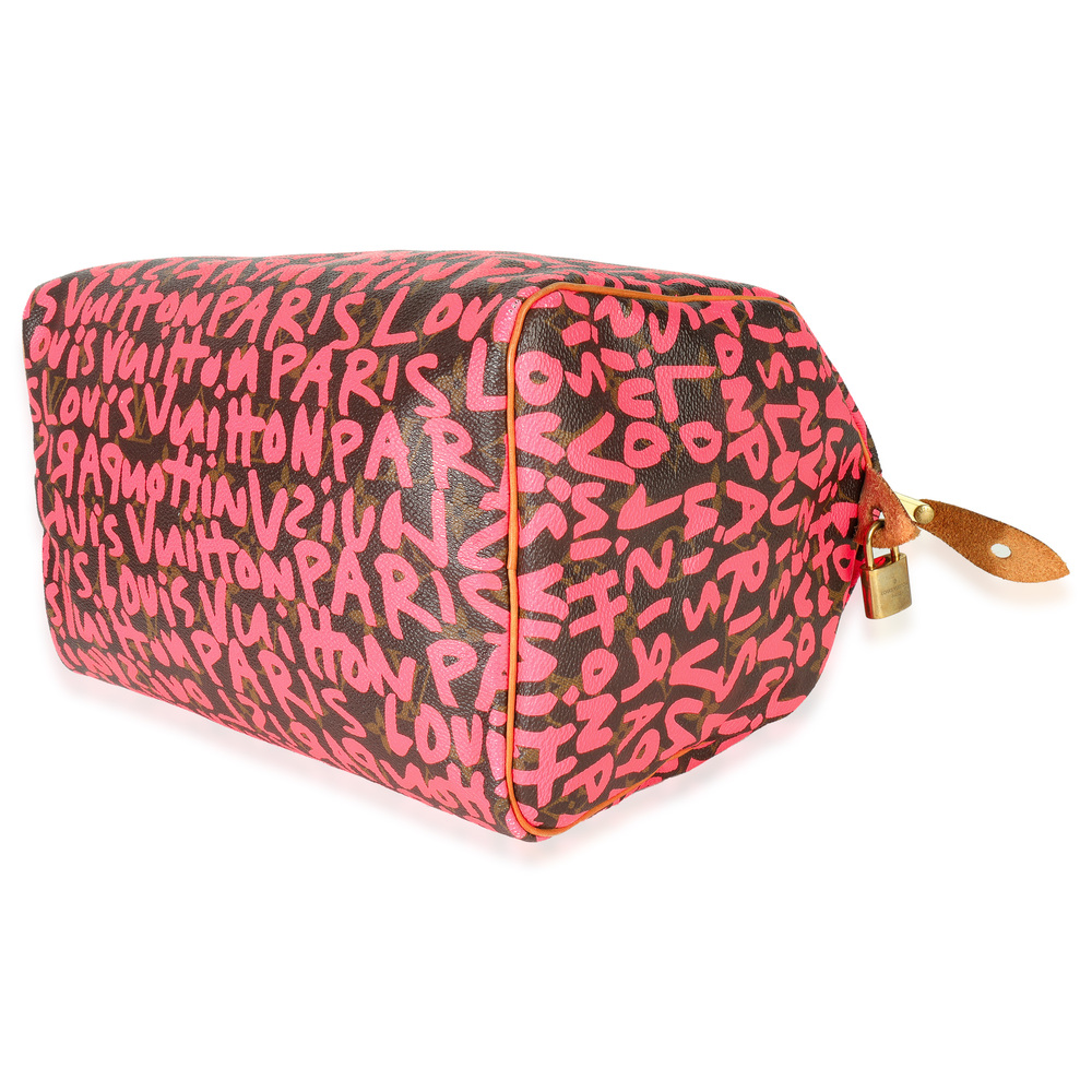 Louis Vuitton x Stephen Sprouse Fuchsia Monogram Canvas Graffiti Speedy 30 - Picture 6 of 7